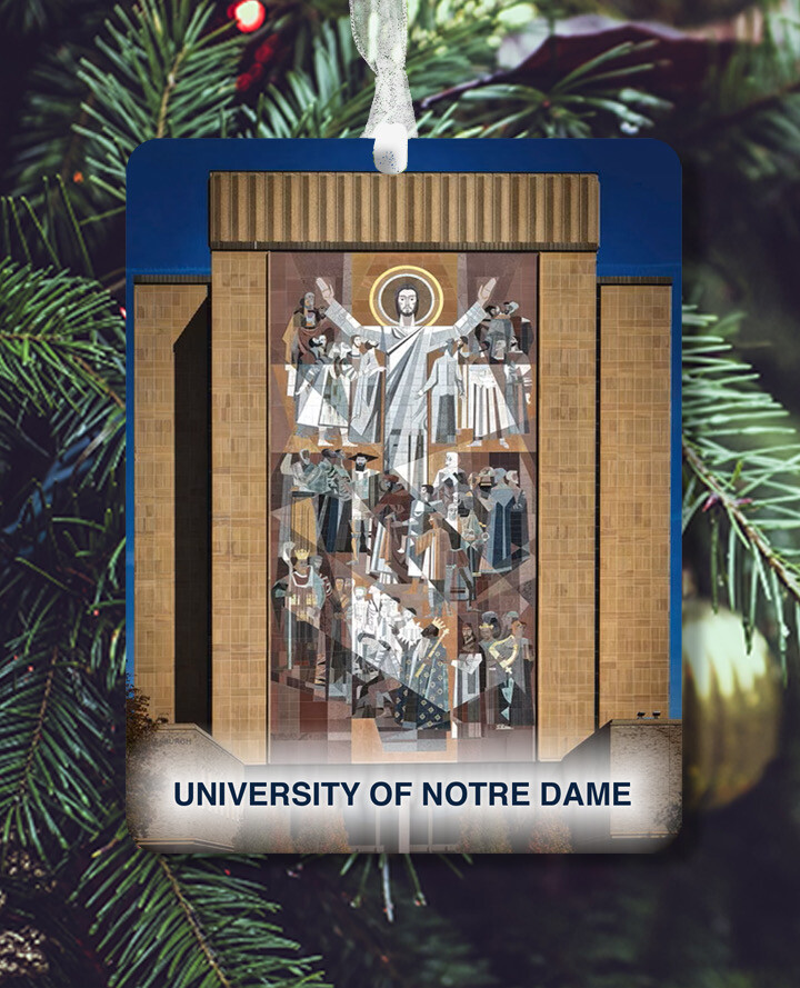 Notre Dame, IN - Ornament - University Of Notre Dame - Touch Down Jesus