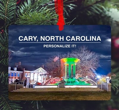 Cary, NC - Ornament - Photo - Heather Leah - Christmas Fountain - #carychristmas #leah