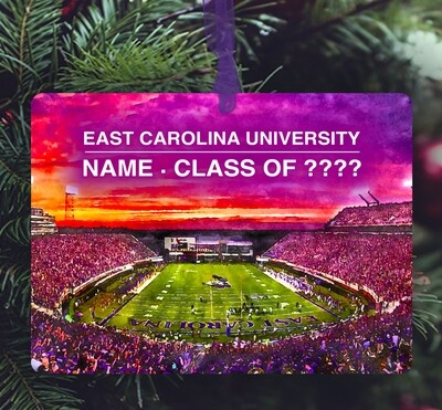 Greenville, NC - Ornament - East Carolina University - Stadium