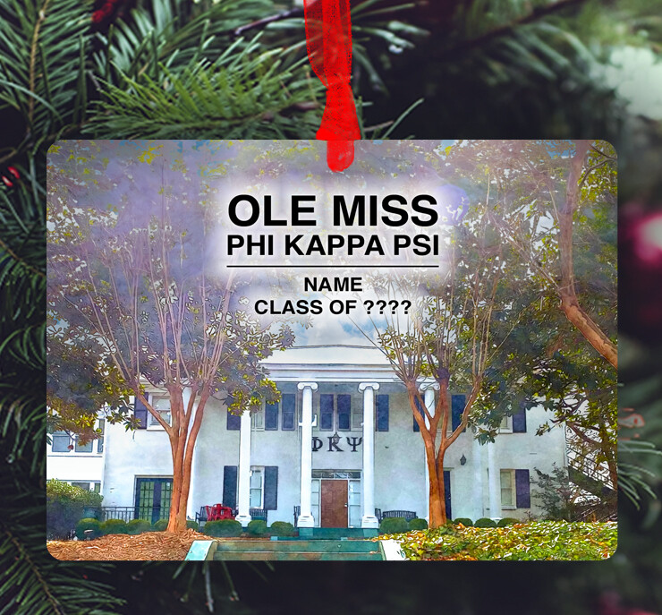 University, MS - Ornament - Ole Miss - Phi Kappa Psi