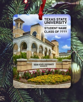 San Marcos, TX - Ornament - Texas State University - #texasstateuniversity