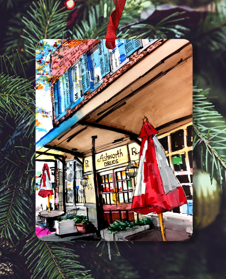 Cary, NC - Ornament - Ashworth Drugs - #lew