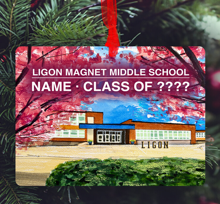 Raleigh, NC - Ornament - Ligon Magnet Middle School - #lew