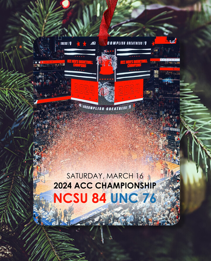 Raleigh, NC - NC State - 2024 Champs - Photo - Ornament - #24accchamps