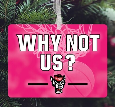 Raleigh, NC - NC State - Why Not Us - Pink - Ornament - #whynotus - #lew