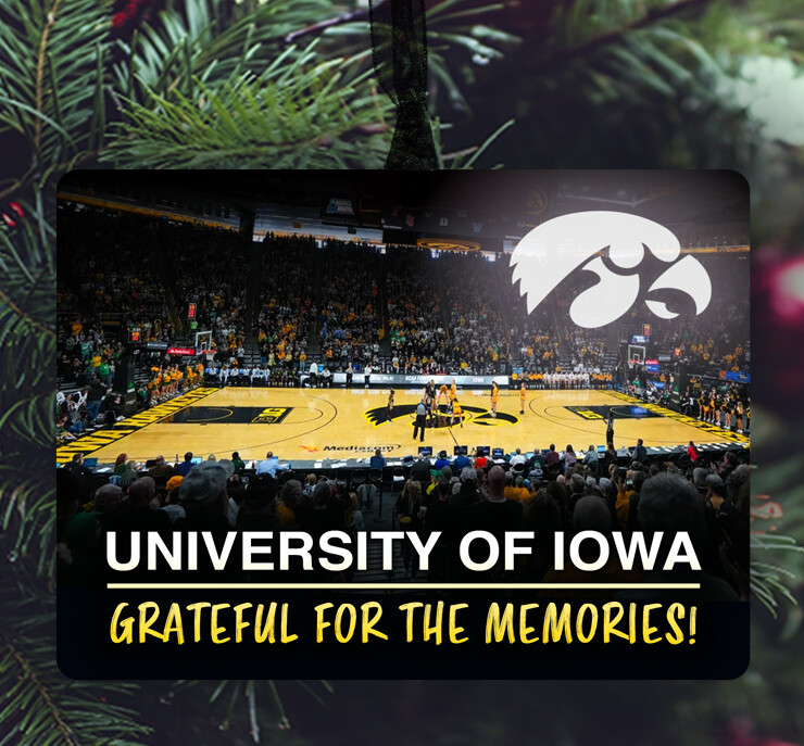 Iowa City, IA - Ornament - The University of Iowa - Grateful for the Memories - #iamemories