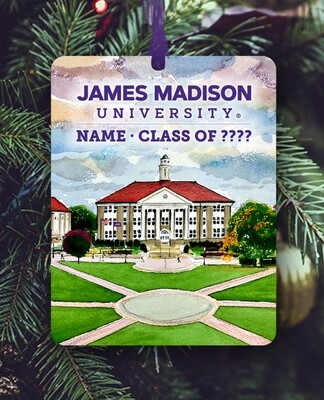 Harrisonburg, VA - Ornament - James Madison University - #dukes - #lew