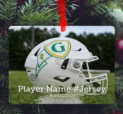 Raleigh, NC - Ornament - Cardinal Gibbons Football Helmet - #gibbonsfootball