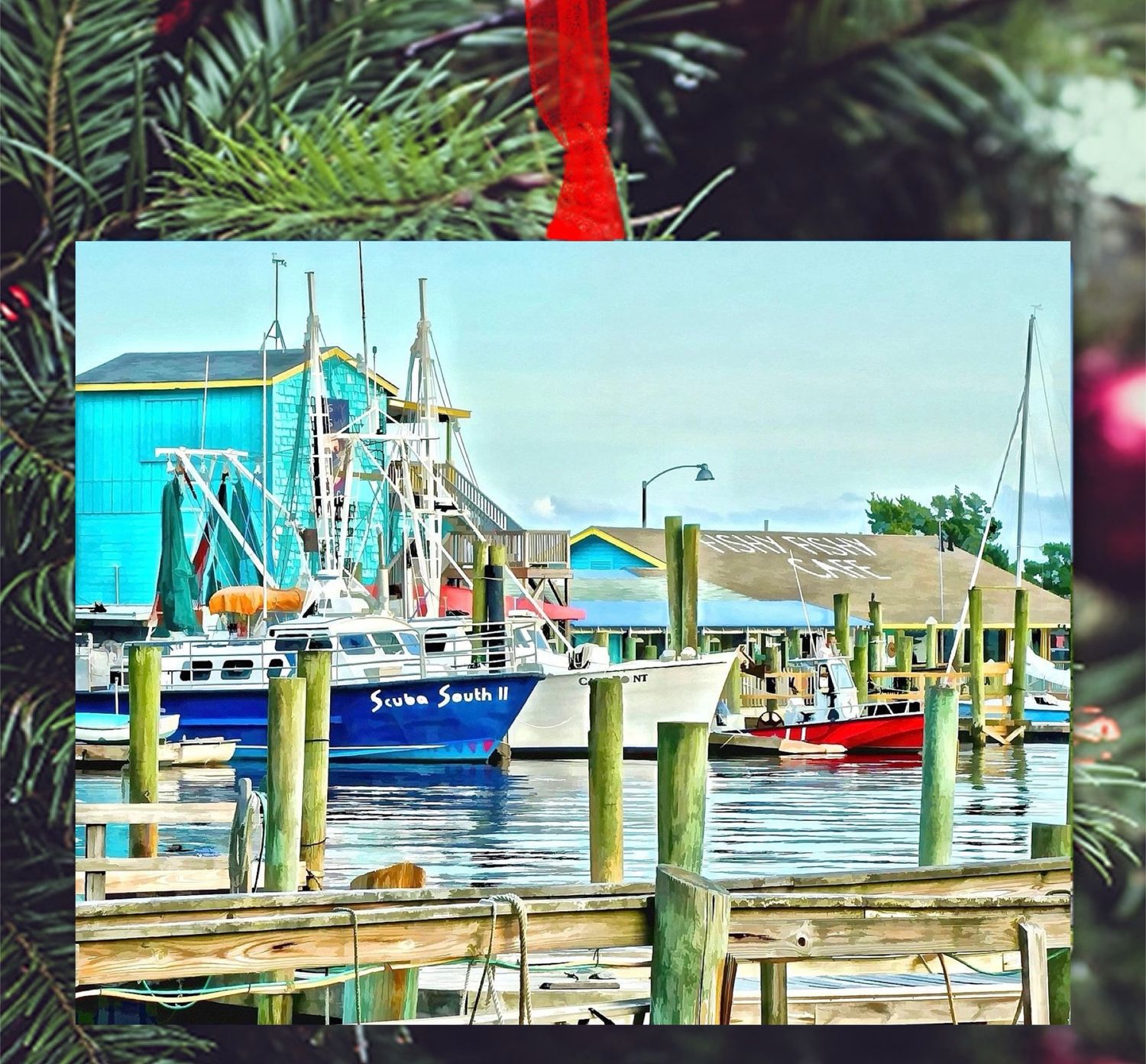 Southport, NC - Ornament - Fishy Fish Ornament