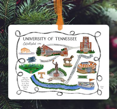 Knoxville, TN - Ornament - University Of Tennessee - Map - #stephanie