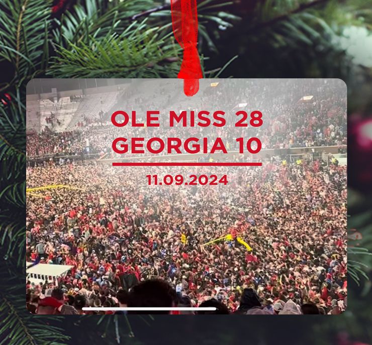 Oxford, MS - University Of Mississippi - Ornament - Ole Miss | Georgia - Win
