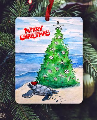 Sea Turtle Christmas Tree - Ornament