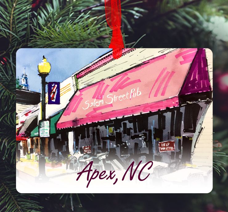 Apex, NC - Ornament - Salem Street Pub - #lew