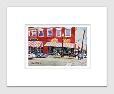 Apex, NC - Matted Print - Anna&#39;s Pizzeria