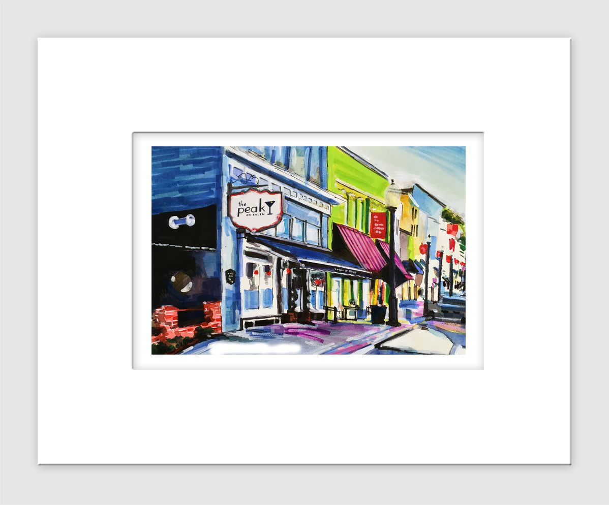 Apex, NC - Matted Print - Peak City