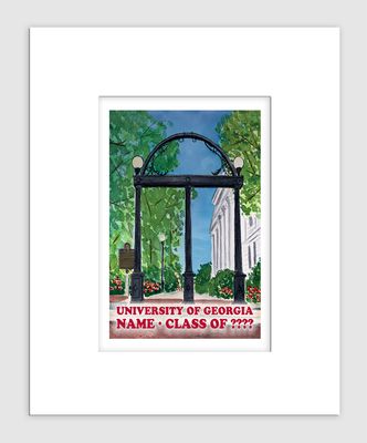 Athens, GA - Matted Print - University of Georgia - The Arch