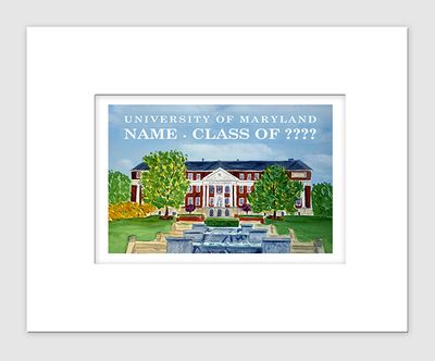 College Park, MD - Matted Print - University Of Maryland - #stephanie