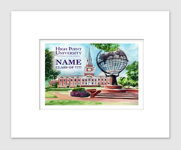 High Point, NC - Matted Print - High Point University