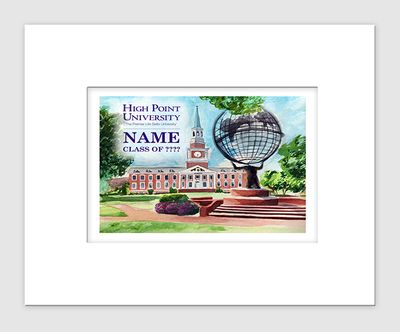 High Point, NC - Matted Print - High Point University