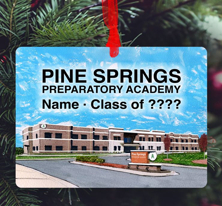 Holly Springs, NC - Ornament - Pine Springs Preparatory Academy - #lew