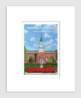 Lewisburg, PA - Matted Print - Bucknell University