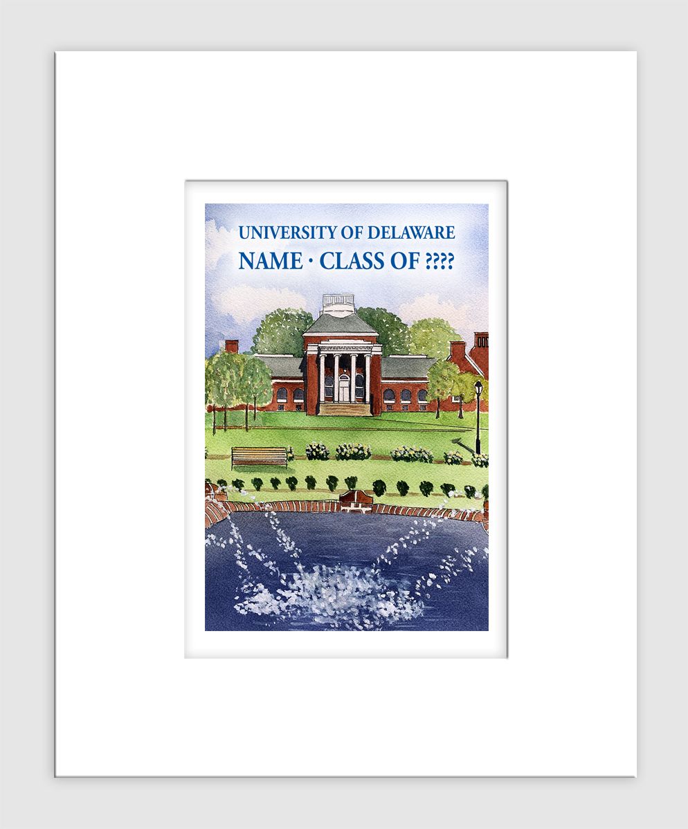 Newark, DE - Matted Print - University of Delaware