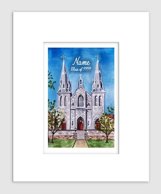 Villanova, PA - Matted Print - Villanova - St. Thomas Of Villanova