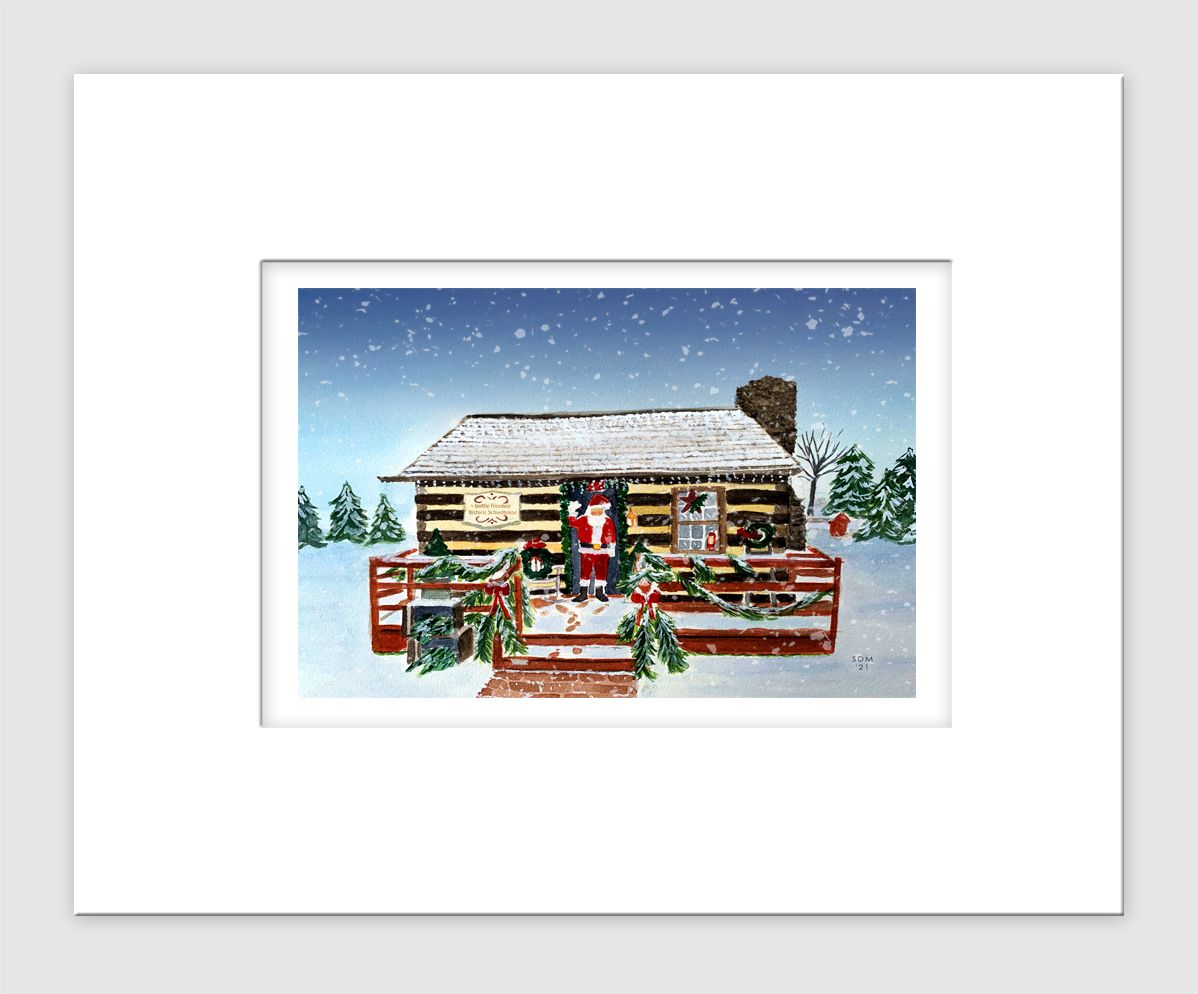 Westminster, MD - Matted Print - Santa at the Carroll County Farm Museum