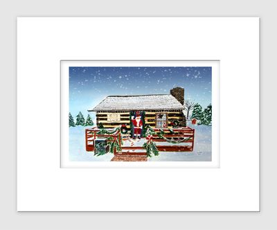 Westminster, MD - Matted Print - Santa at the Carroll County Farm Museum