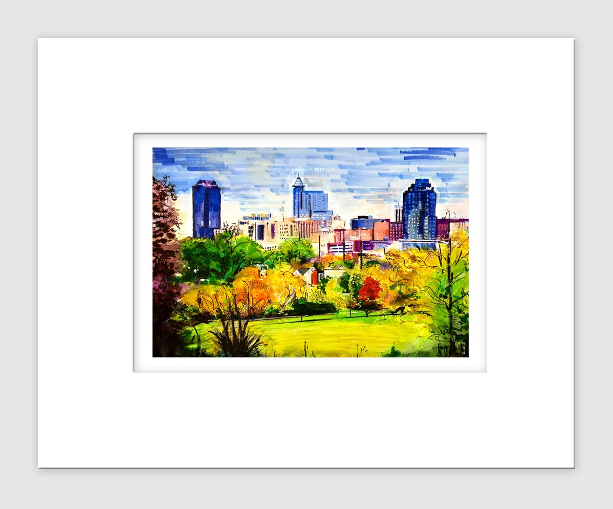 Raleigh, NC - Matted Print - Hey Raleigh!
