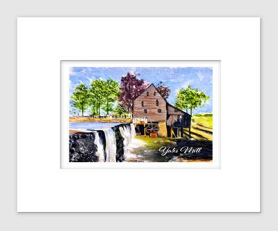 Raleigh, NC - Matted Print - Yates Mill