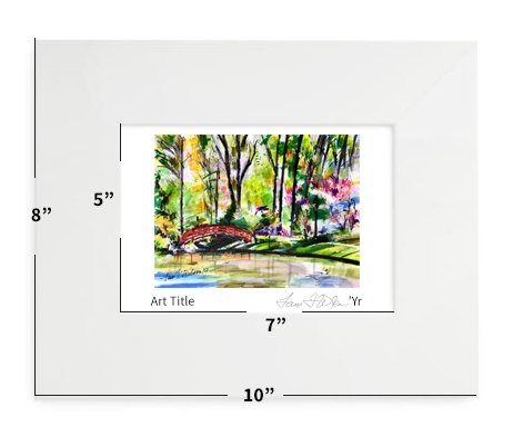 Durham, NC - Matted Print - Duke - Asiatic Garden - #lew