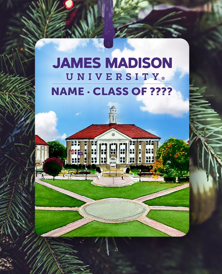 Harrisonburg, VA - Ornament - James Madison University - #dukes - #lew