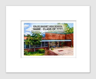 Raleigh, NC - Matted Print - Enloe Magnet High School