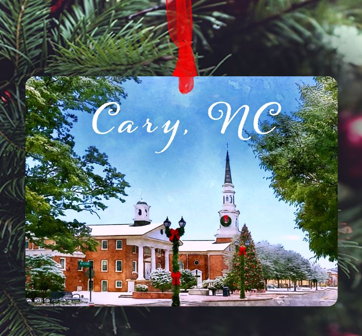 Cary, NC - Ornament - Academy Street - Church