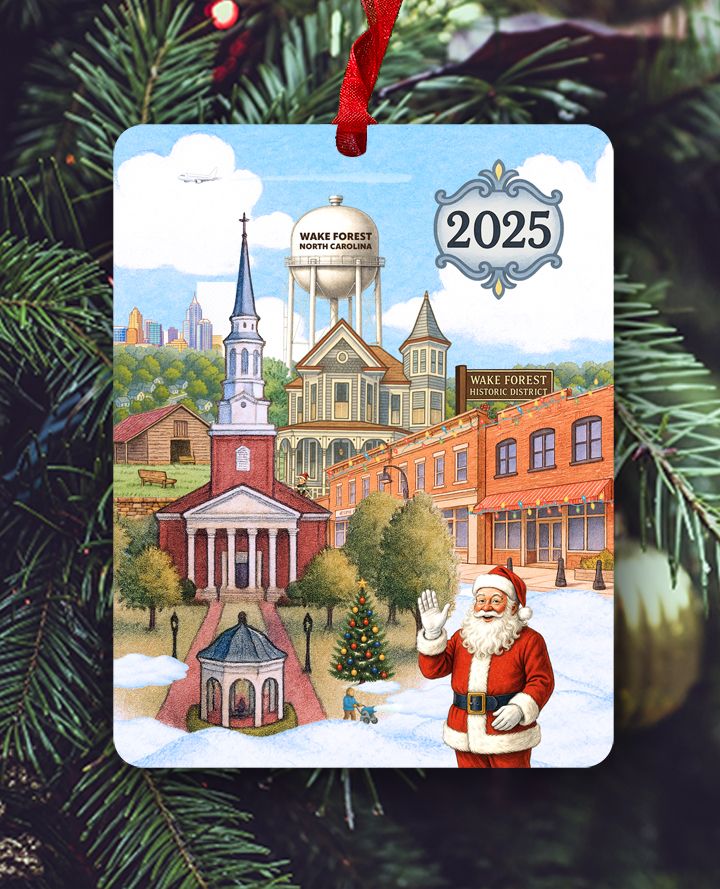 Wake Forest, NC - Ornament - Wake Forest Christmas 2025