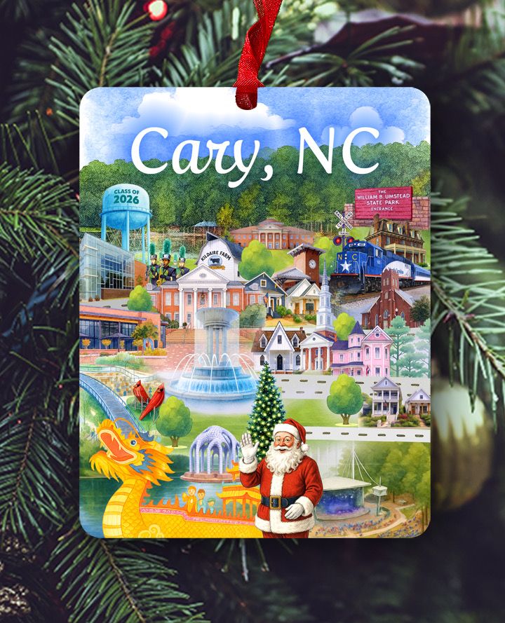 Cary, NC - Ornament - Cary Christmas
