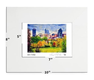 Raleigh, NC - Hey Raleigh - 8"x10" - Matted Print - #heyraleigh - #lew