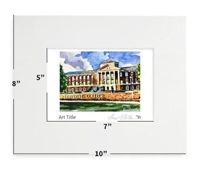 Raleigh, NC - Meredith College - 8"x10" - Matted Print - #lew