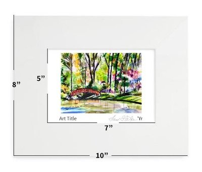 Durham, NC - Duke - Asiatic Garden - 8"x10" - Matted Print - #lew
