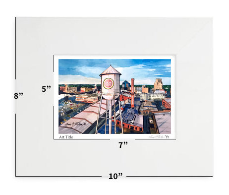 Durham, NC - Matted Print - 8&quot;x10&quot; - Lucky Strike - #lew