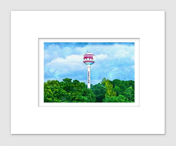 Zebulon, NC - Matted Print - Mudcats