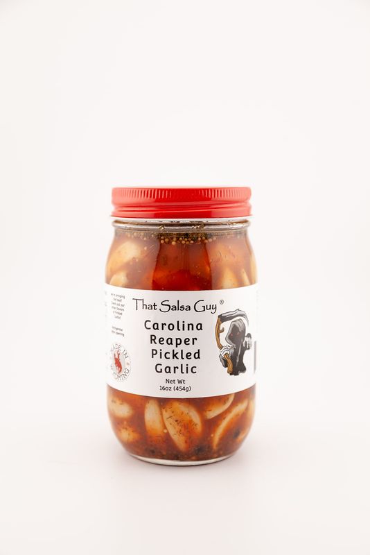 Carolina Reaper Pickled Garlic