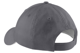 2 Color Sandwich Bill Hat (Embroidered)- Grey, Black