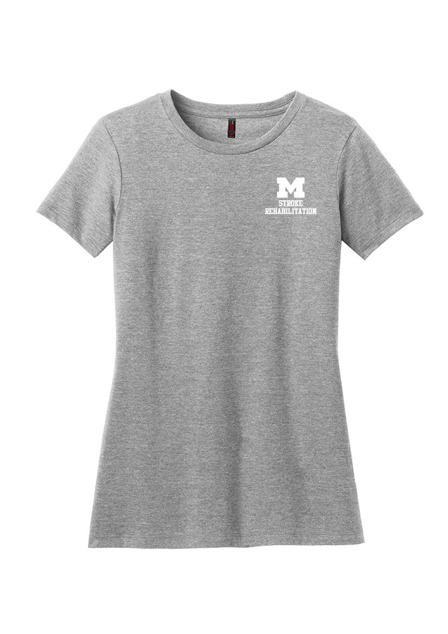 Women's Short Sleeve Crew Neck Tee - Heathered Grey