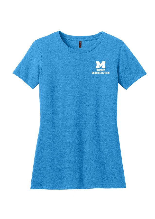 Women's Short Sleeve Crew Neck Tee - Heathered Light Blue
