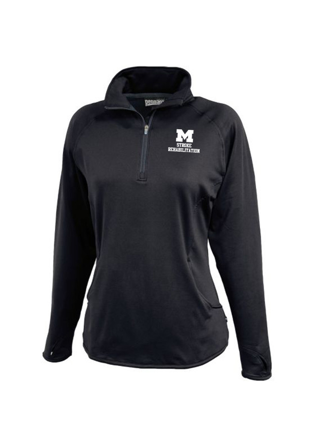 Women's Mid Weight 1/4 Zip - Black Women's Mid Weight 1/4 Zip - Black