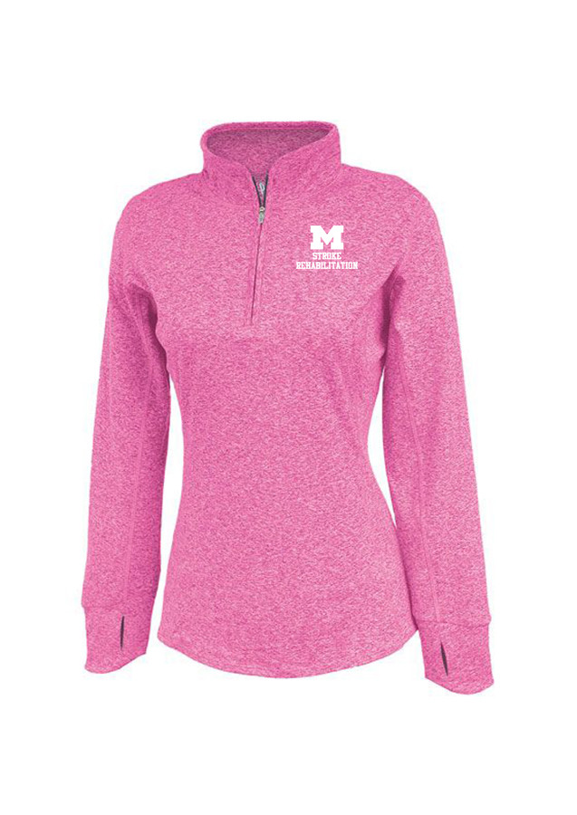 Women's Mid Weight 1/4 Zip - Hot Pink Heather Women's Mid Weight 1/4 Zip - Hot Pink Heather
