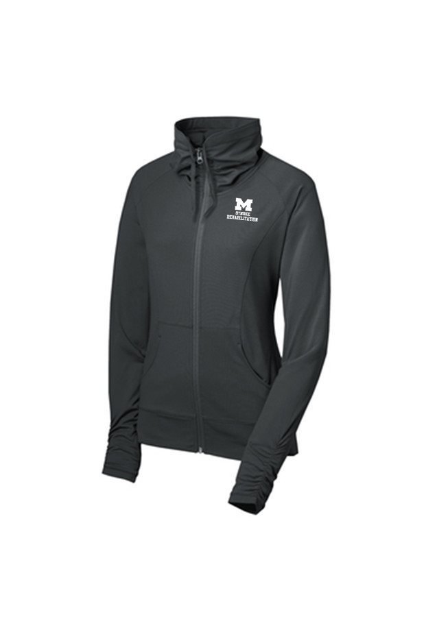Women's Stretch Full Zip Jacket - Grey