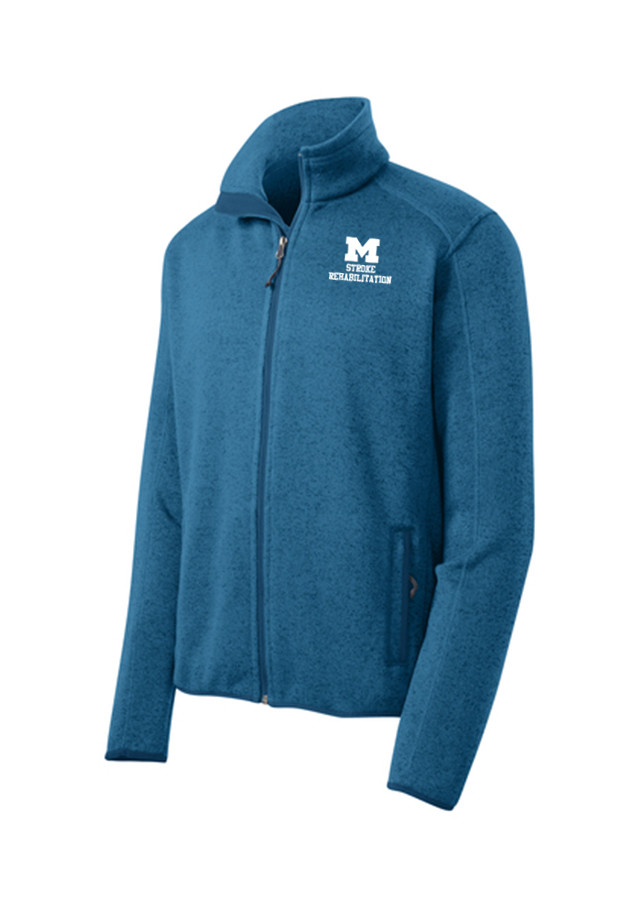 Men's Fleece Full Zip Jacket - Blue